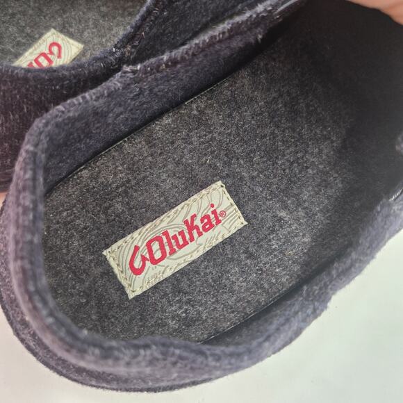 Olukai Moloa Hulu Men's Size 11 Slip On Casual Shoes Dark Blue Naxy Wool - Picture 6 of 7